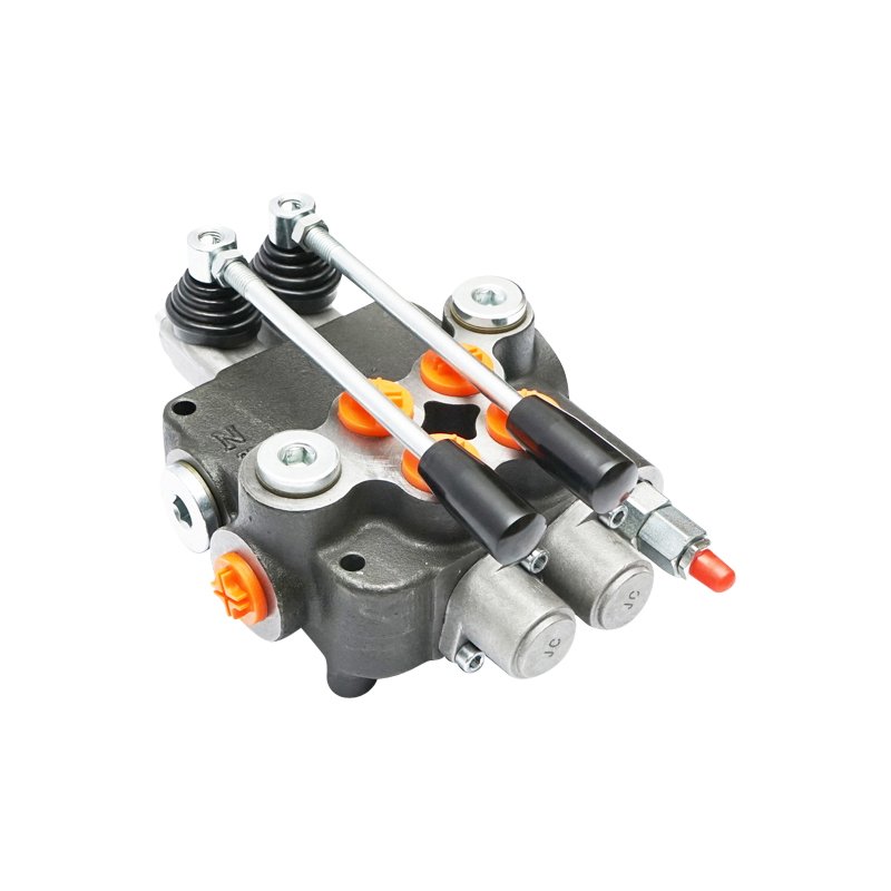 Distribuitor hidraulic cu 2 manete, racord instalatie M22x1.5 debit 80L/min Tractor Forestier Breckner Germany